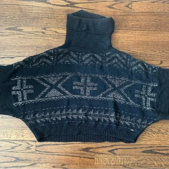 Ralph Lauren Denim Supply Black and Gray Turtleneck Sweater - Picture 1 of 2